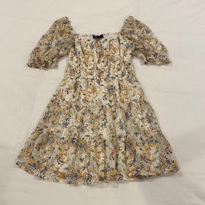 Puff Sleeve Floral Dress